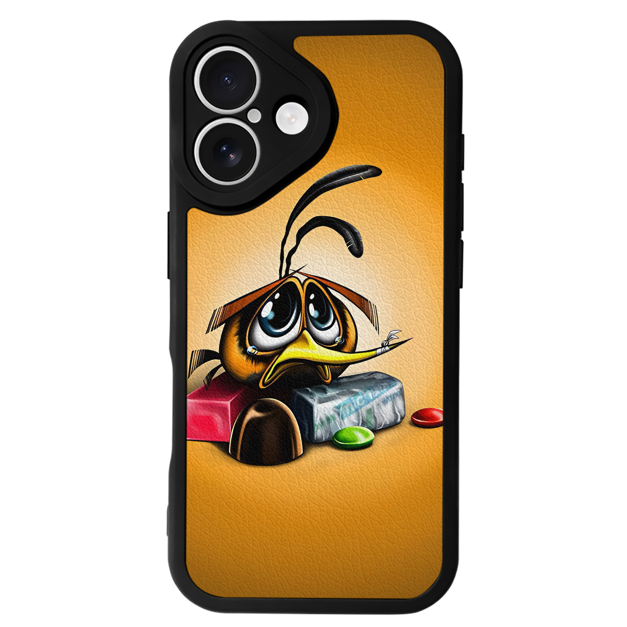 （画像用） Angry Birds アングリーバード 【iPhone 16シリーズ対応】シリコンスマホケース（レザー調） 材質：シリコン